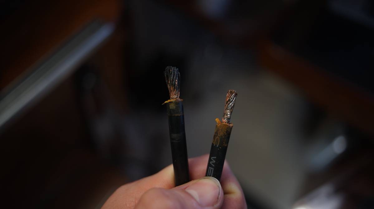 corrosion on solar wires