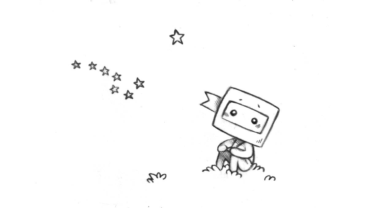 ninj staring at the alaska flag, which is a constellation