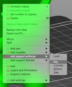 Add Support Enforcer - Box menu