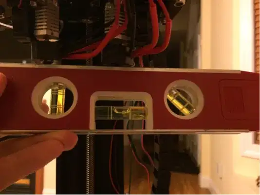 Almost level, sorry for the bad lighting