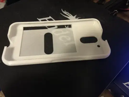 Moto G4 case printed in white flex PLA