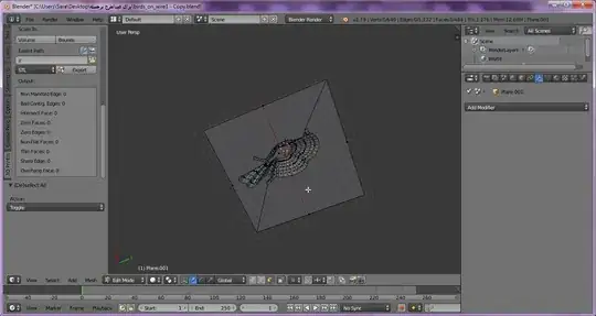The bottom view of the model in Blender The bottom view of the model in Blender