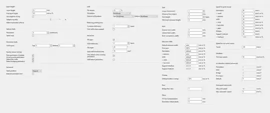 Slic3r settings Slic3r settings