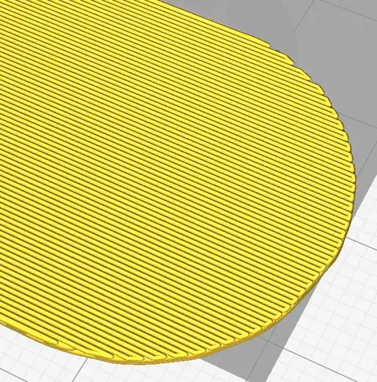 A Cura preview of a horizontal raft A Cura preview of a horizontal raft