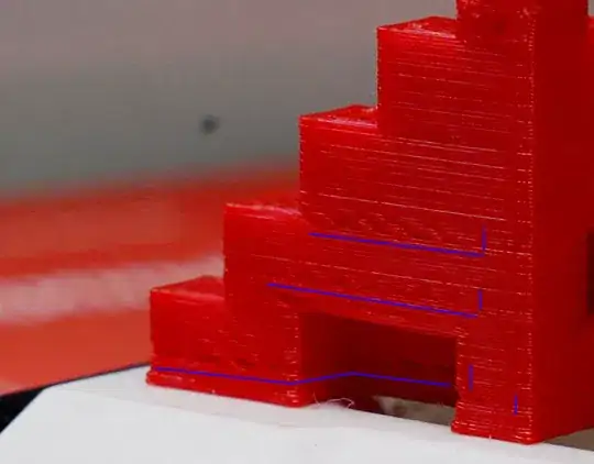 3D print showing horizontal defects
