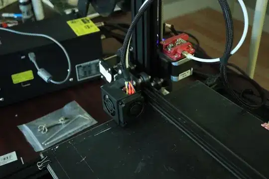 This picture shows an instance when the bed only moved half as far as it should.