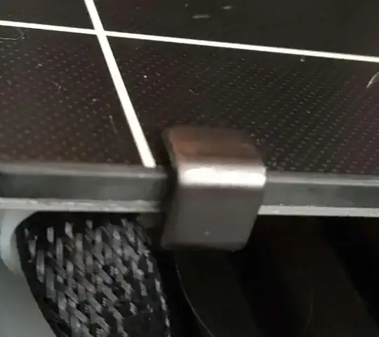 Photo of the bed clip/clamp on a 3D printer Photo of the bed clip/clamp on a 3D printer