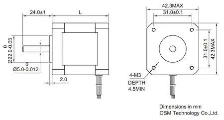 NEMA 17 dimensions NEMA 17 dimensions