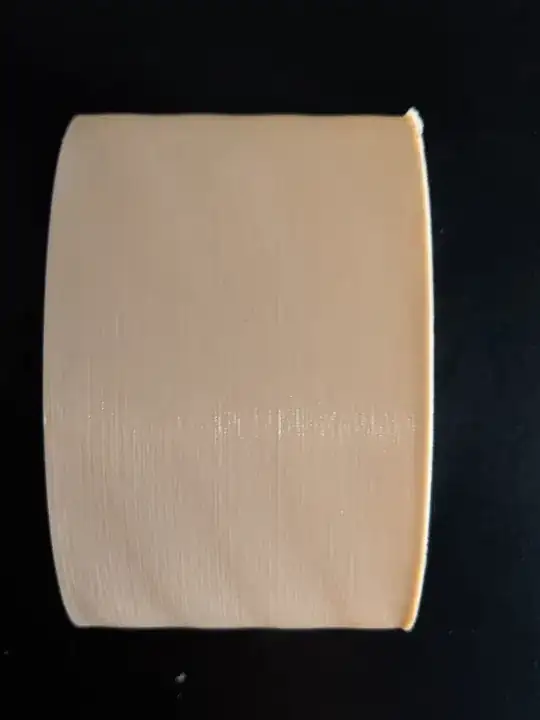 Vase print; extruded ellipse printed along Y axis