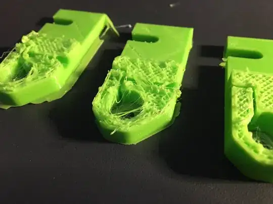 Top view printed part