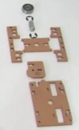 Exploded view of the parts of X-axis idler