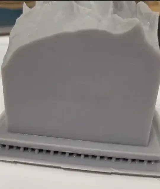Photo of a resin printed model with supports and no horizontal line is present Photo of a resin printed model with supports and no horizontal line is present