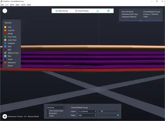 First Layer of model print