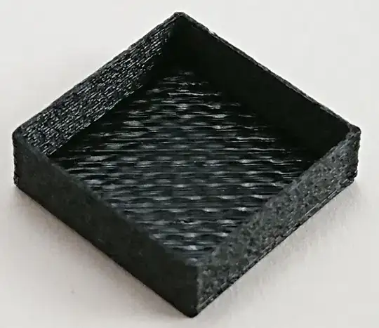 hollow cube with only one perimeter pass