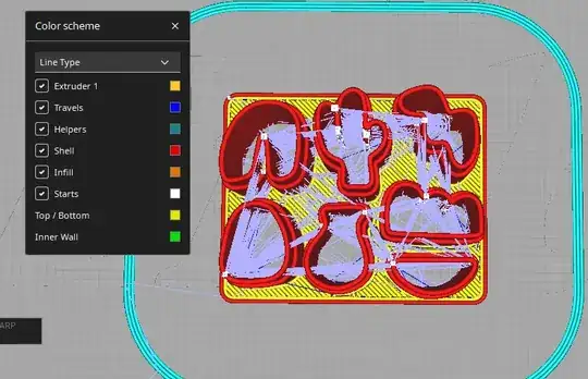 Here is what my hot end travel looks like in Cura