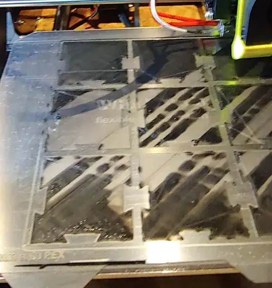 Closeup of failed print