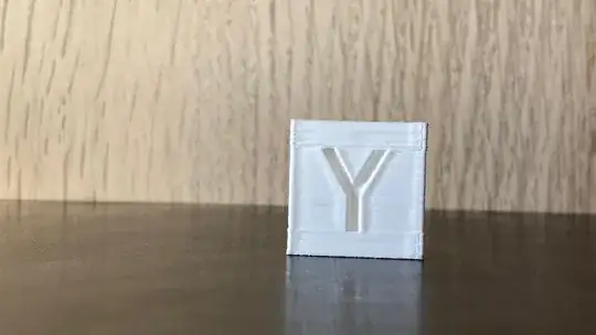 Photo of the Y side of a calibration cube Photo of the Y side of a calibration cube