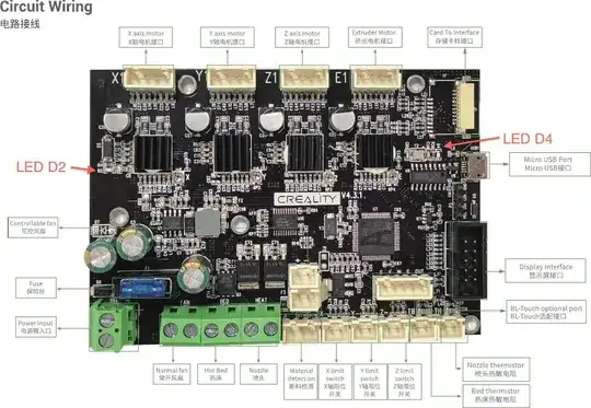 Ender 6 controller board (annotated) Ender 6 controller board (annotated)