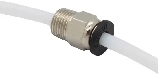 Large hole pneumatic tube connector