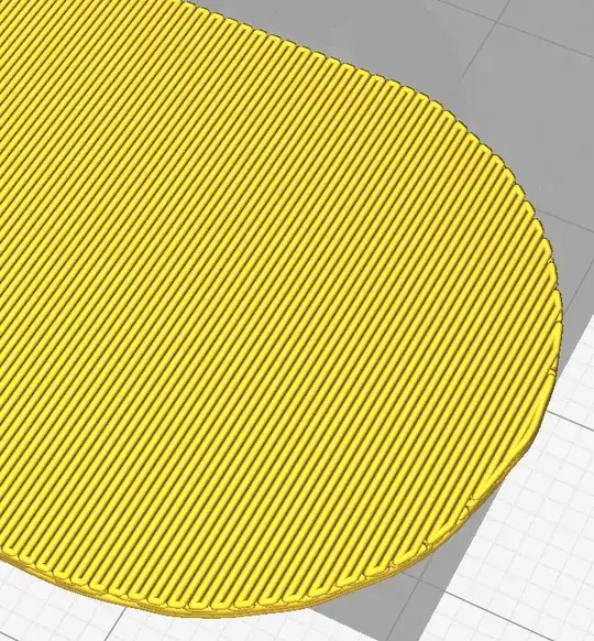A Cura preview of a raft 90 degrees to the previous model A Cura preview of a raft 90 degrees to the previous model
