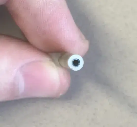 Carbonized filament clogging tube.