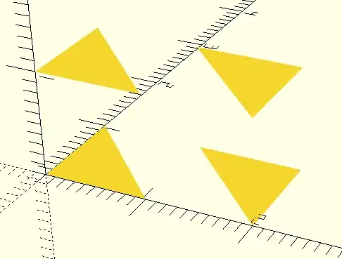 Only the triangular bases are rendered Only the triangular bases are rendered