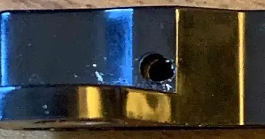 Close up of back of extruder port