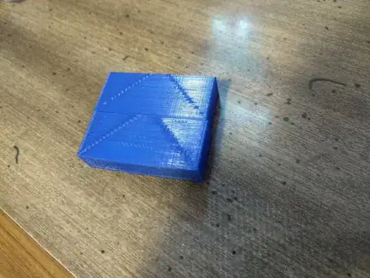 New test print (lower) compared to old (upper)