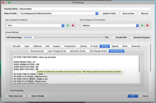 Screenshot of ending script Screenshot of ending script