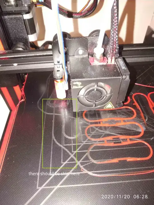 3D print of a Z-direction-extruded rectangle with a trapezoidal segment subtracted from the middle of the long side