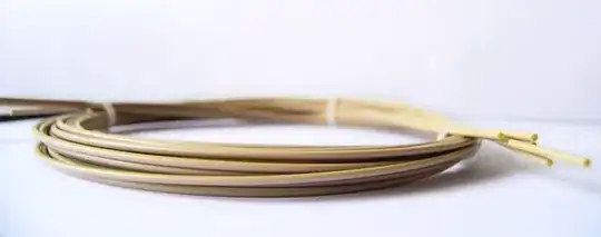 Natural colored PEEK filament samples