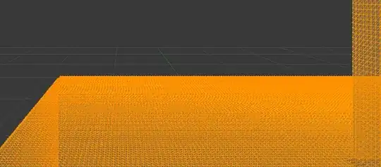 New mesh of the corner geometry