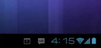 Notifications in the system bar