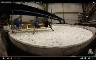 screen shot from MIRROR LAB: Preparing for Casting GMT's Mirror 6