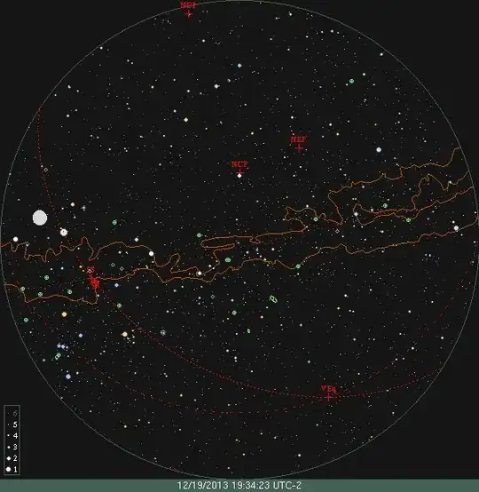 Animated sky map including the milky way, 24 hours.