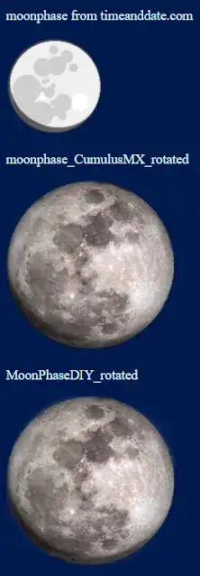 output images for 3 approaches