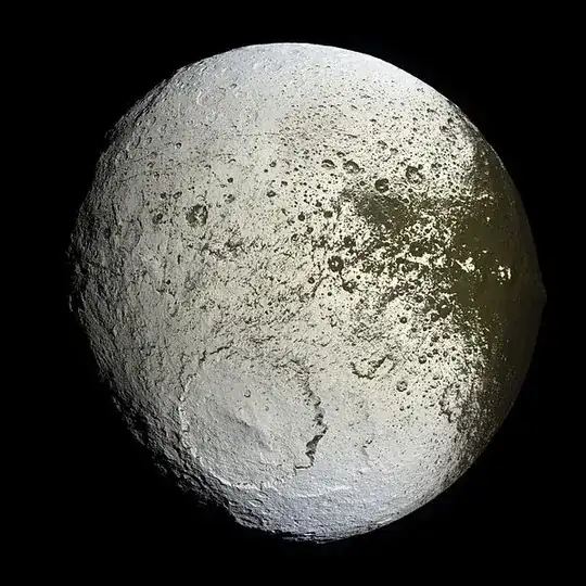 Iapetus as seen by the Cassini probe
