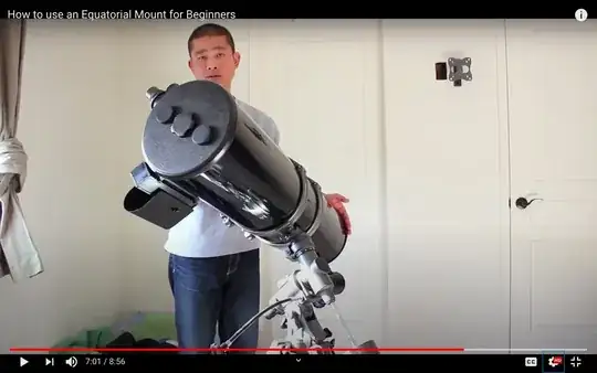 screen shot from Michael Bernardo's How to use an Equatorial Mount for Beginners