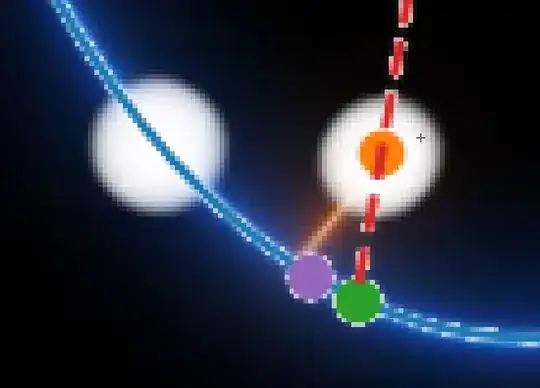 Comparison of sky-projected orbit and video screenshot