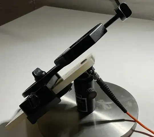 Side view of interface