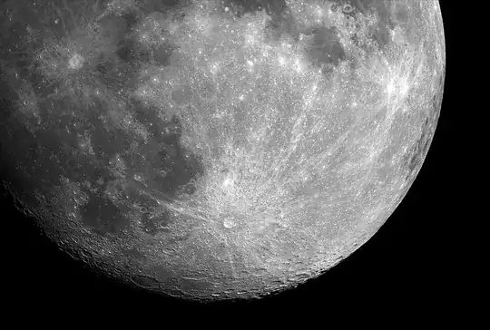 Tycho region of the Moon