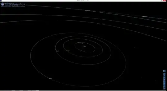 Solar system illustration