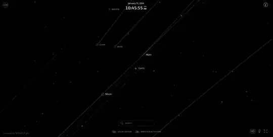 Solar system illustration