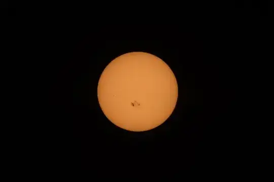 Sun as viewed through a safe solar filter