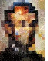 A few years after Harmon's article, Salvador Dali completed this painting titled, "Gala contemplating the Mediterranean Sea, which at 30 meters becomes the portrait of Abraham Lincoln