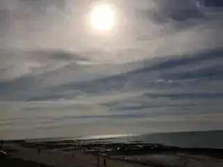 Partially eclipsed Sun December 14, 2020