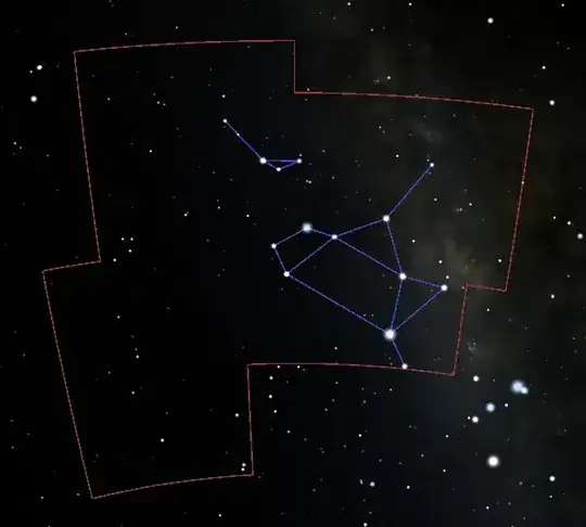 Stellarium rendering of Sagittarius connected as in IAU/S&T