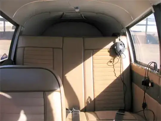 Piper Cherokee back seat
