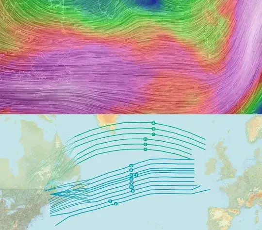 NAT-OTS vs. polar jet stream at 250 hPa on 17 Feb 2020