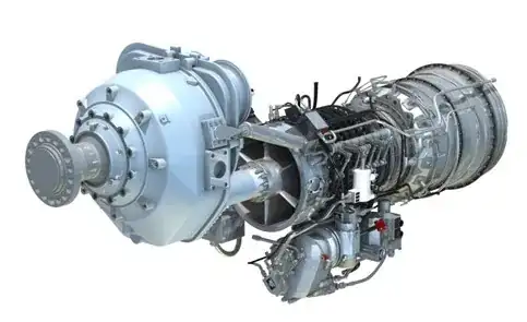 A Rolls Royce turboprop engine